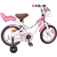 vidaXL Kinderfahrrad 14 Zoll für 3-5 Jahre alt Hellrosa