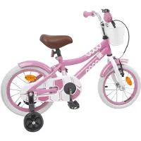 vidaXL Kinderfahrrad 14 Zoll für 3-5 Jahre alt Hellrosa