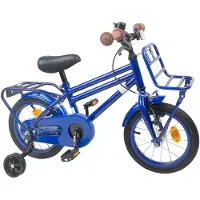 vidaXL Kinderfahrrad 14 Zoll für 3-5 Jahre alt Dunkelblau