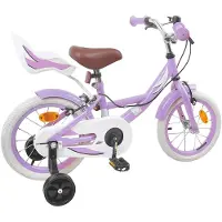 vidaXL Kinderfahrrad 16 Zoll für 4-6 Jahre alt Lila
