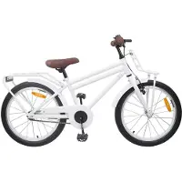 vidaXL Kinderfahrrad 22 Zoll für 7-12 Jahre alt Weiß