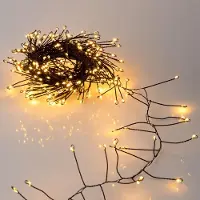 Spetebo Draht Lichterkette warm weiß mit Timer und 8 Funktionen - 360 LED - Leuchtdraht schwarz 4,5 m für Außen und Innen mit Netzstecker