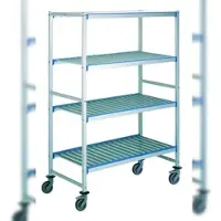 Tournus Ausstattung Fahrbares Regal mit herausnehmbaren Clayettes 3 Ebenen 175 x 183 x 56 cm - ALG1830R