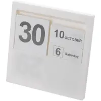 Merkloos Solidchoice – Robuster, wiederverwendbarer Kalender für den Schreibtisch, aus Kunststoff, für Zuhause und Büro