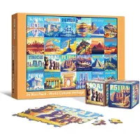 Merkloos Omgoods – Adventskalender mit 24 Mini-Puzzles, insgesamt 1000 Teile