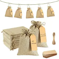 Merkloos Solidchoice – Adventskalender zum Selbstbefüllen, mit Etiketten und Band