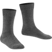 Falke Socken "Comfort Wool", Kinder, Gr. 31-34, Sockengröße, grau (dunkelgrau (3070)), Obermaterial: 70% Schurwolle WV. 16% Polyamid PA. 12% Baumwolle CO. 2% Elasthan EL., glatt, Socken Socken
