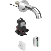 Geberit Piave Waschtischarmatur, Ausladung 220mm, ohne Mischer, Generatorbetrieb, für UP-Funktionsbox, 116.285.21.1, Farbe: hochglanz-verchromt