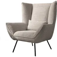 KAWOLA Sessel IVA Relaxsessel Cord steingrau