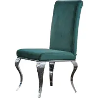 KAWOLA Stuhl LEIA Esszimmerstuhl Barock Velvet grün