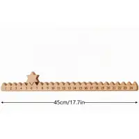 Sonstiges Adventskalender Holz mit Stern 45cm 24 Tage Countdown wiederverwendbar mit Haken