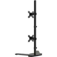 vidaXL Tischhalterung für 2 Monitore Schwarz Stahl VESA 75/100 mm