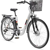 Telefunken City E-Bike | Elektrofahrrad 28 Zoll | 7-Gang Kettenschaltung | Frontmotor 250 W | 374,4Wh Akku | Pedelec