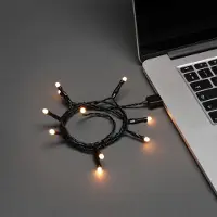 Konstsmide Weihnachtsbeleuchtung LED Lichterkette 35 bernsteinfarbene Dioden
