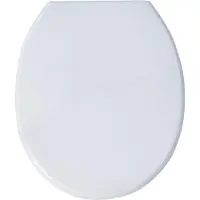 MSV WC Sitz Toilettendeckel PP WC Deckel - Weiß