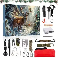 Sonstiges Adventskalender Survival Kit 2026 mit 24 Werkzeugen für Outdoor-Fans