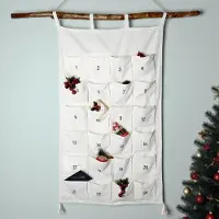 Merkloos Omgoods – Wiederverwendbarer Adventskalender aus Stoff mit 24 Fächern für Weihnachten