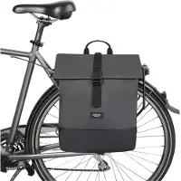 Merkloos Fahrradtasche wasserabweisend anthrazit, 2 in 1, für Gepäckträger