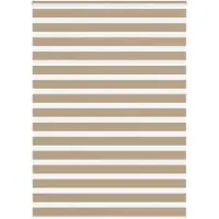 vidaXL Doppelrollo Sandbraun 155x230 cm Stoffbreite 150,9 cm Polyester