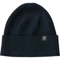 Marc O'Polo Strickmütze , Herren, blau (schwarz navy), Rippstrick, Baumwolle, Mützen Strickmütze, aus reiner Bio-Baumwolle