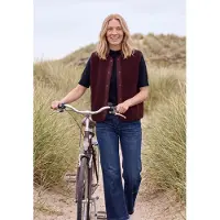 Cecil Plüschweste , Damen, Gr. L (42), rot wine, Plüsch, Obermaterial: 100% Polyester, unifarben, hüftlang, V-Ausschnitt, Westen Plüschweste, Softshelldetails, V-Ausschnitt, unifarben