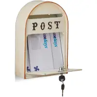 Relaxdays Briefkasten antik mit Posthorn