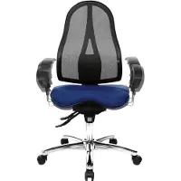 Topstar SITNESS 15 U2 - Profi Bürostuhl Blau Stoff / Netzstoff
