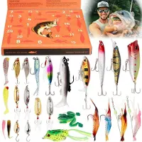 Sonstiges Angel Adventskalender 2026 24 Kunstköder für Süß-/Salzwasser Geschenk für Angler
