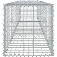 vidaXL Gabionenkorb mit Deckel 400x50x50 cm Verzinktes Eisen