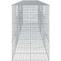 vidaXL Gabione mit Deckel 600x100x150 cm Verzinktes Eisen