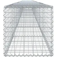 vidaXL Gabione mit Deckel 900x50x50 cm Verzinktes Eisen