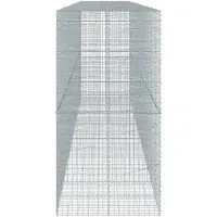 vidaXL Gabione mit Deckel 650x100x200 cm Verzinktes Eisen