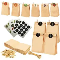 Sonstiges LGIFUTMAX Adventskalender 2026 Weihnachten 24 Papiertüten zum Befüllen