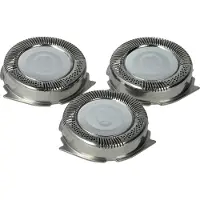 VHBW 3x Ersatz-Scherköpfe kompatibel mit Philips HQ7290, HQ7340, HQ7310, HQ7320, HQ7360, HQ7330, HQ7350, HQ7260, HQ7300 Elektrorasierer, Silber