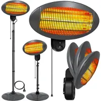 Kesser Infrarot Heizstrahler Outdoor | Indoor Infrarotheizung höhenverstellbar 2000W