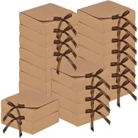 OEM Kartonverpackungen, 20 Stück, 16 x 16 x 5 cm, braun, ideal für Hochzeiten, Geburtstagsfeiern und Festivals