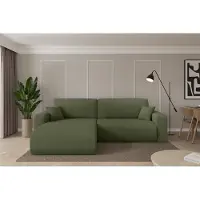 ALTDECOR Ecksofa mit Schlaffunktion und Bettkasten - BERY-L - 276x193x88 - Grün - Corner Sofa Eckcouch Couch L-Form, links/rechts angeordnet, Schlafcouch Ausziehbar Wohnlandschaft