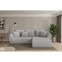 ALTDECOR Ecksofa mit Schlaffunktion und Bettkasten - TOKO-L - 277x194x86 - Hellgrau - Corner Sofa Eckcouch Couch L-Form, links/rechts angeordnet, Schlafcouch Ausziehbar Wohnlandschaft