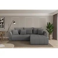 ALTDECOR Ecksofa mit Schlaffunktion und Bettkasten - TOKO-L - 277x194x86 - Grau - Corner Sofa Eckcouch Couch L-Form, links/rechts angeordnet, Schlafcouch Ausziehbar Wohnlandschaft