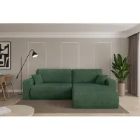 ALTDECOR Ecksofa mit Schlaffunktion und Bettkasten - BERY-L - 276x193x88 - Grün - Corner Sofa Eckcouch Couch L-Form, links/rechts angeordnet, Schlafcouch Ausziehbar Wohnlandschaft