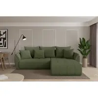 ALTDECOR Ecksofa mit Schlaffunktion und Bettkasten - TOKO-L - 277x194x86 - Grün - Corner Sofa Eckcouch Couch L-Form, links/rechts angeordnet, Schlafcouch Ausziehbar Wohnlandschaft