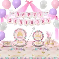 Merkloos Omgoods – Party-Set für 20 Gäste, Thema: Prinzessin