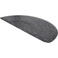 StarTech.com Salon-Matte, halbrunde Bodenmatte für Friseurstuhl, dicke Anti-Ermüdungsmatte, schwarz