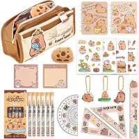 Merkloos Federmäppchen 23 Stücke, Set mit Zubehör, für Schule