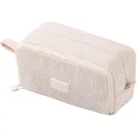 Merkloos Federmäschchen Kord, 3 Fächer, Griff, beige, für Schule