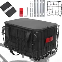 Merkloos Fahrradtasche hinten 26 kg, für Gepäckträger, schwarz, Stahlkonstruktion, wasserdichte Innentasche