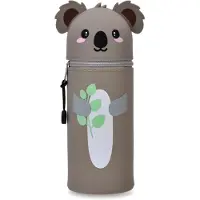 Merkloos Federmäppchen Koala 18,5 cm, Weiche Silikon Tasche, Tierdesign, Schreibtisch Stifthalter