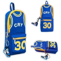 Merkloos Basketball Etui mit Nummer 30, Groß, 21 x 10 x 8 cm, Wasserdichtes Oxford-Gewebe, für Schule