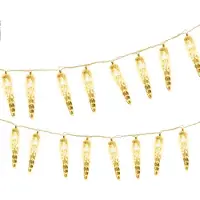 Peviasot Eiszapfen Lichterkette 5 m 40 LED, 8 Leuchtmodi, 2er-Set Warmweiß Weihnachtsbeleuchtung Deko für Fenster