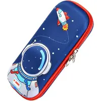 Merkloos Federmäppchen 3D Design, bunte Astronautenprint, wasserdichtes EVA Material, für Schule und Hobbys